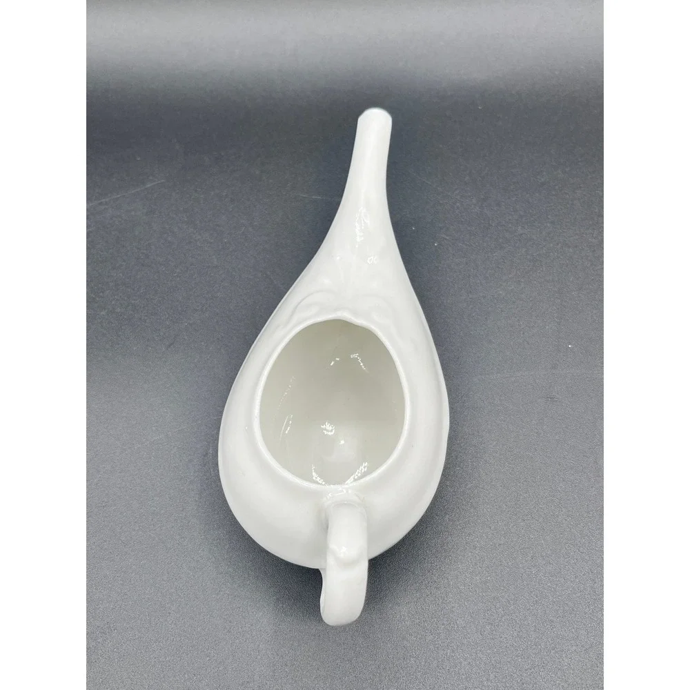 Vtg White Porcelain Ceramic Neti‎ Pot Invalid Feeder 6.5